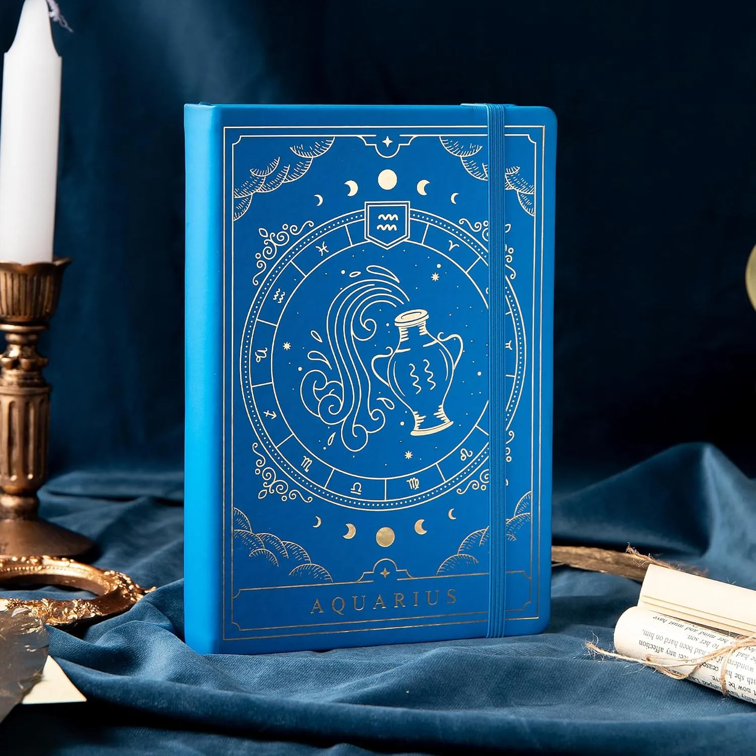 Cuaderno-Bullet-Journal-Acuario Diario-Astrologico-A5-de-400-Paginas-con-Diseno-de-Constelaciones-Tapa-Dura-de-TIEFOSSI-para-Mujeres-Hombres-y-Adolescentes