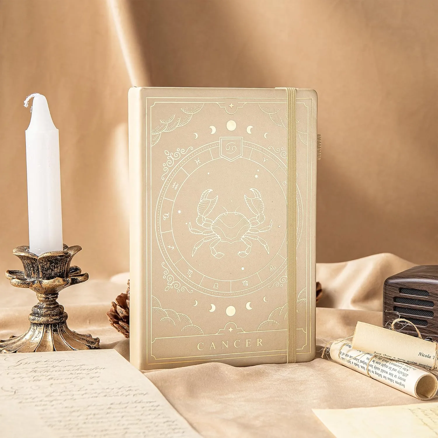 Cuaderno Bullet Journal Cáncer – Diario Astrológico A5 de 400 Páginas con Diseño de Constelaciones Tapa Dura de TIEFOSSI para Mujeres, Hombres y Adolescentes