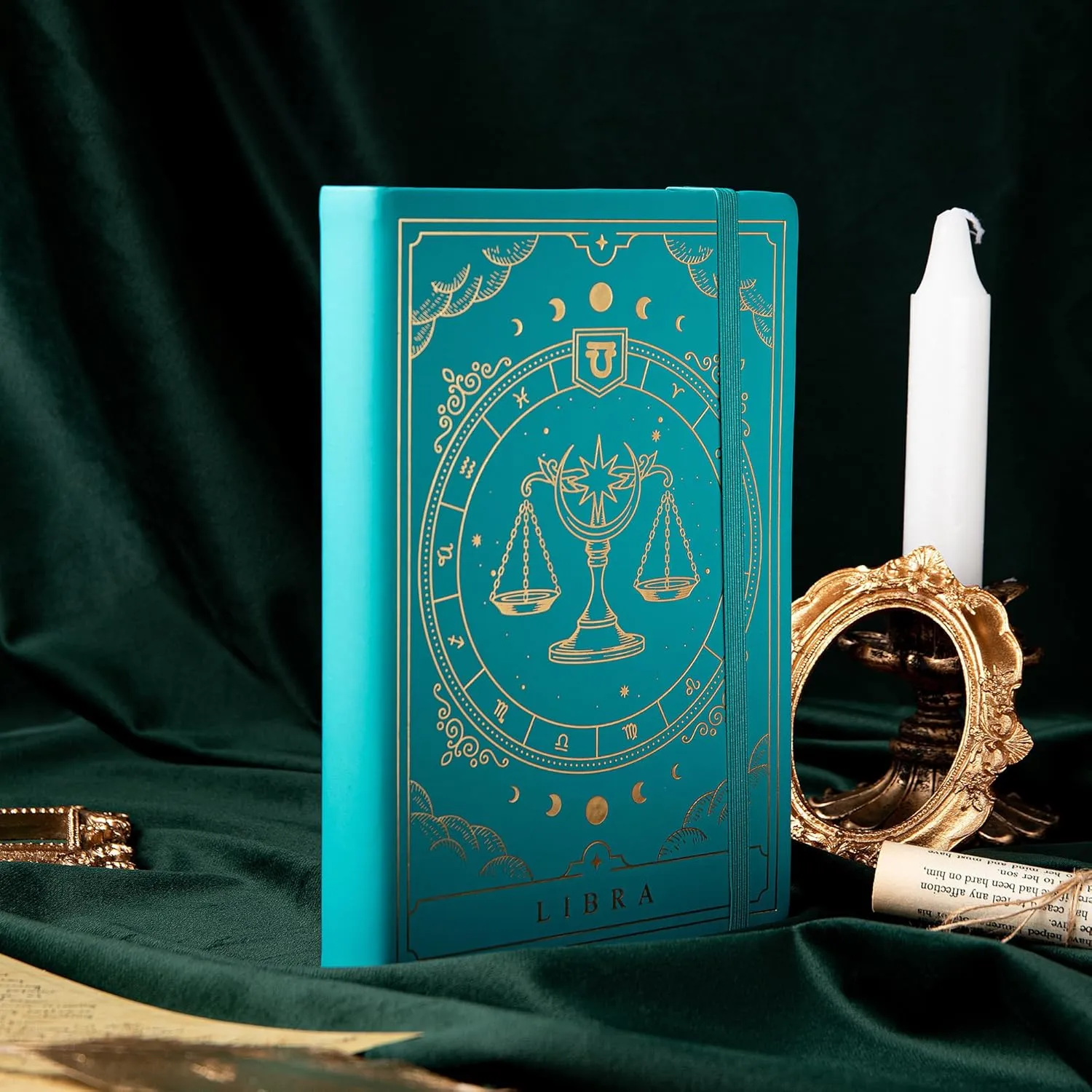 Cuaderno Bullet Journal Libra – Diario Astrológico A5 de 400 Páginas con Diseño de Constelaciones Tapa Dura de TIEFOSSI para Mujeres, Hombres y Adolescentes