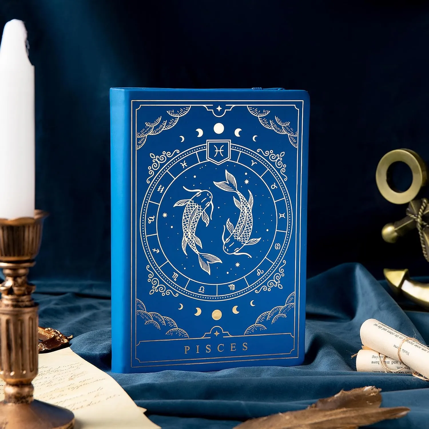 Cuaderno Bullet Journal Piscis – Diario Astrológico A5 de 400 Páginas con Diseño de Constelaciones Tapa Dura de TIEFOSSI para Mujeres, Hombres y Adolescentes