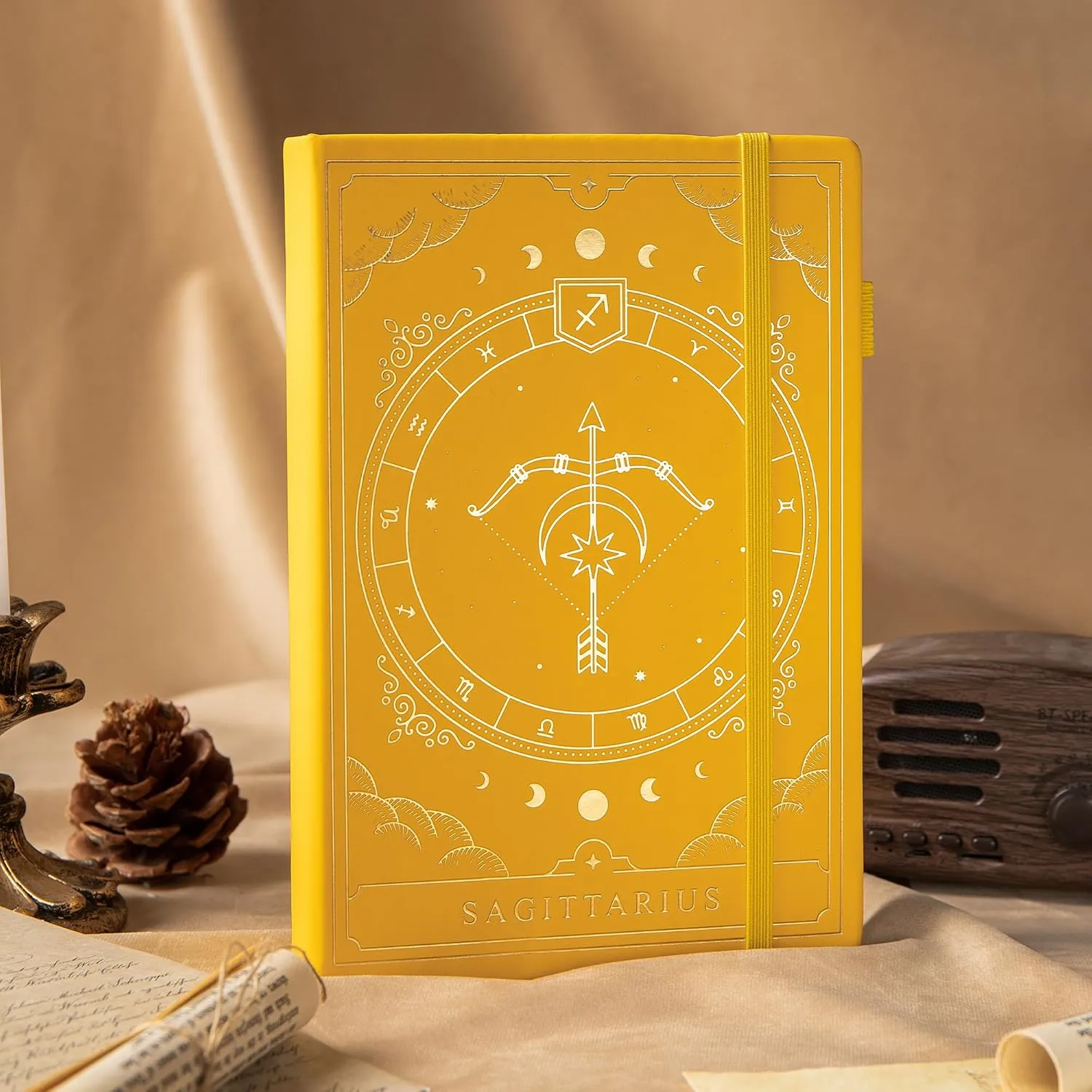 Cuaderno Bullet Journal Sagittarius – Diario Astrológico A5 de 400 Páginas con Diseño de Constelaciones Tapa Dura de TIEFOSSI para Mujeres, Hombres y Adolescentes