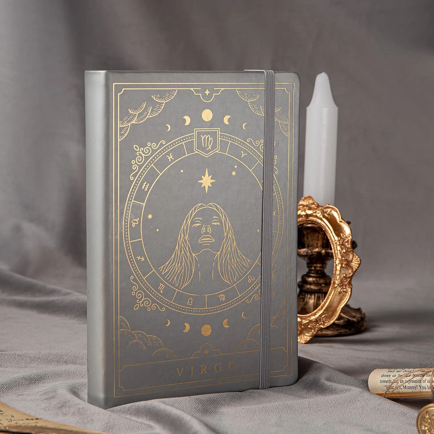 Cuaderno Bullet Journal Virgo – Diario Astrológico A5 de 400 Páginas con Diseño de Constelaciones Tapa Dura de TIEFOSSI para Mujeres, Hombres y Adolescentes