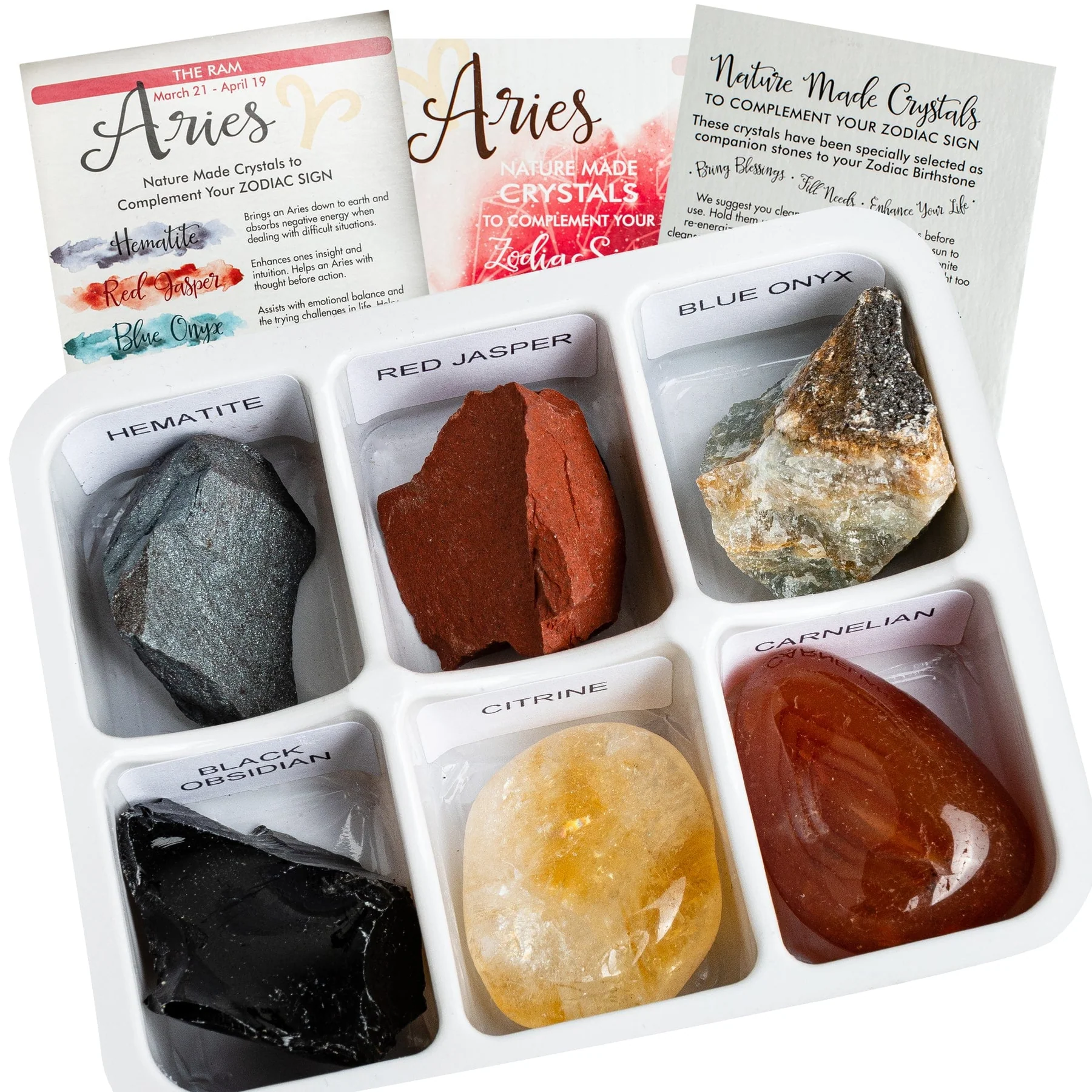 Set de Cristales para Aries – Activa tu energía con piedras poderosas